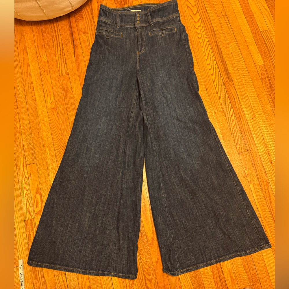 Pilcro high waisted, wide leg denim